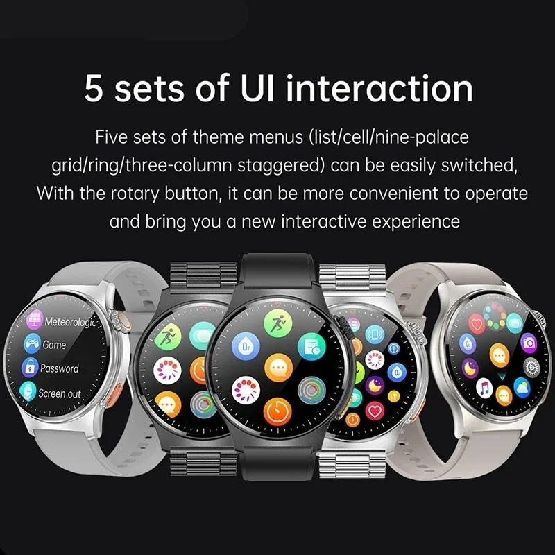 2025 Jam Tangan Pintar Pria NFC GPS Pelacak ECG PPG Baru Asisten Pria Monitor Tekanan Jam Tangan Pelacak Pria Wanita Smartwatch Untuk huawei