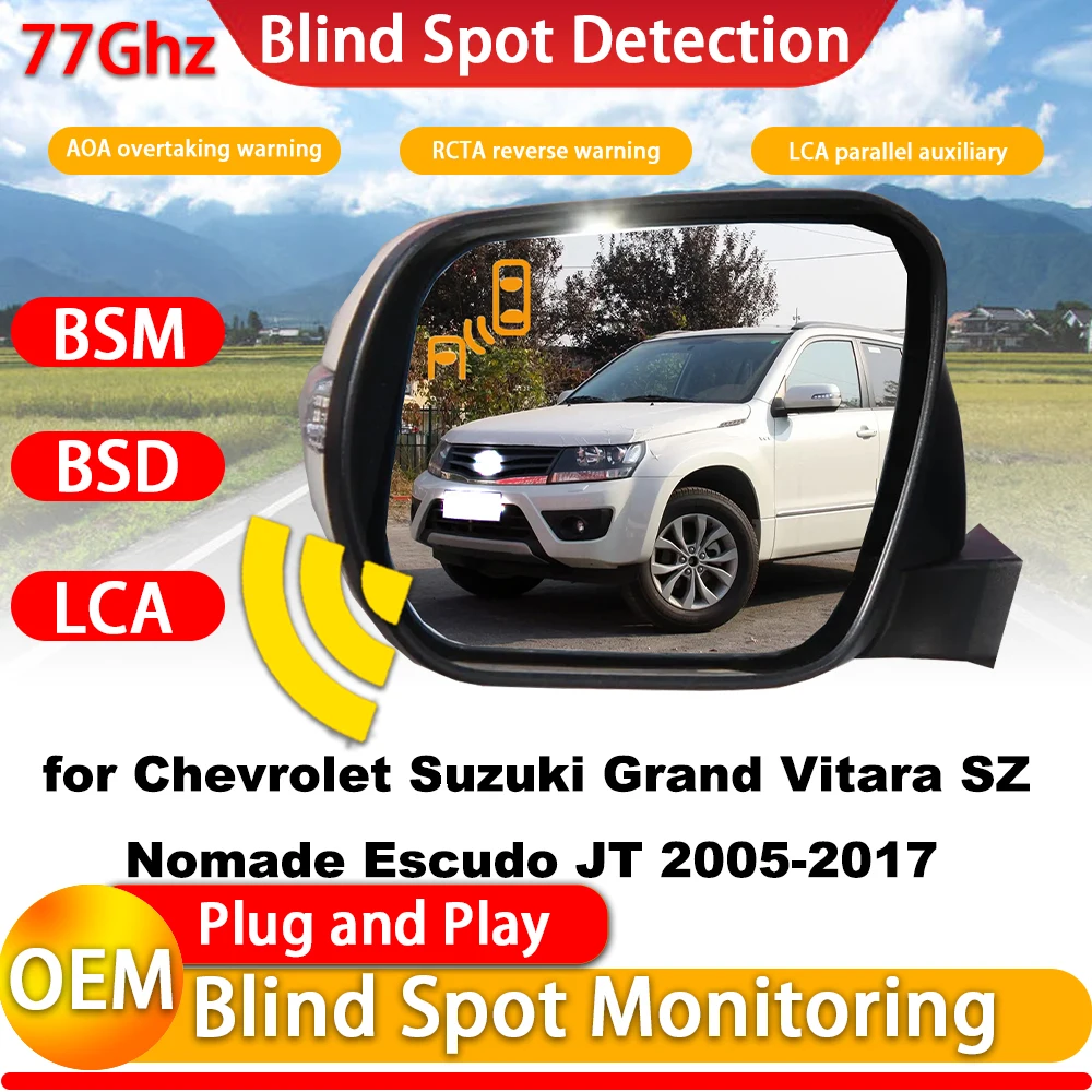 for Chevrolet Suzuki Grand Vitara SZ Nomade Escudo JT 2005-2017 Blind Spot Assist Monitor Monitoring Detection BSM BSD System