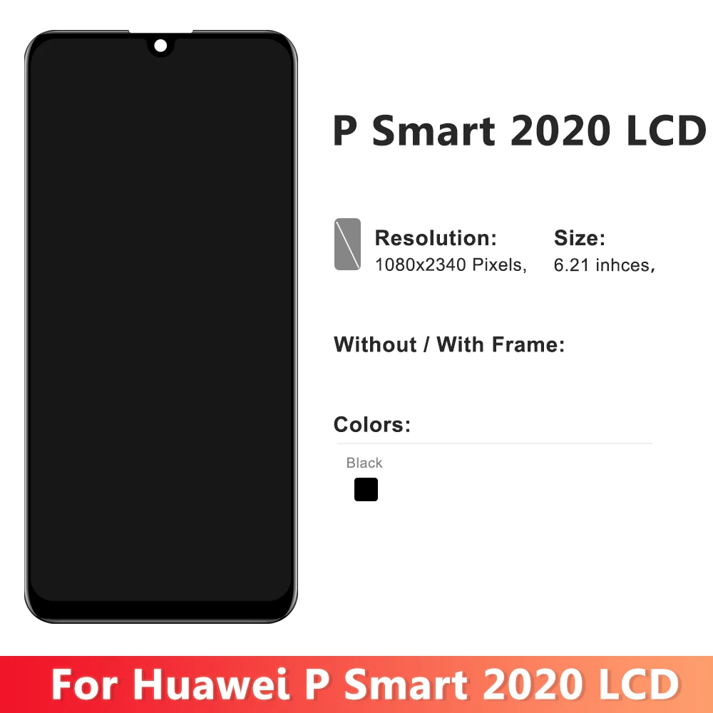 6.21'' For Huawei P smart 2020 POT-LX1A POT-L21 LCD Display Touch Screen Digitizer Assembly For P smart 2020 Display