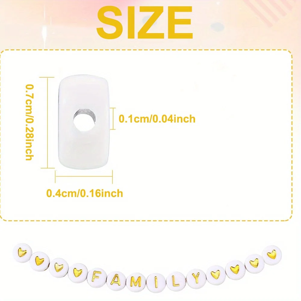 199/499/999 قطعة خرز حرف دائري من الأكريليك ، إكسسوارات تزيين المجوهرات ذاتية الصنع ، عيد الحب ، عيد الميلاد ، هدايا عيد الشكر