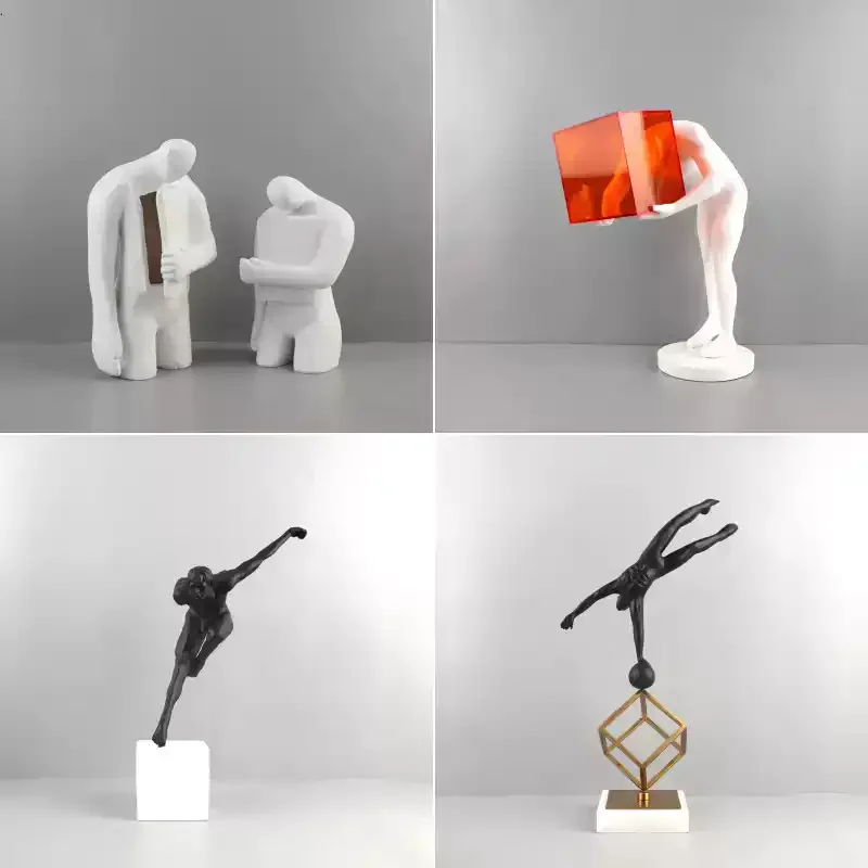 Creative High-end Resin Figure Sculpture Art Decoration Ornament Living Room Bedroom TV Cabinet Home Decoration