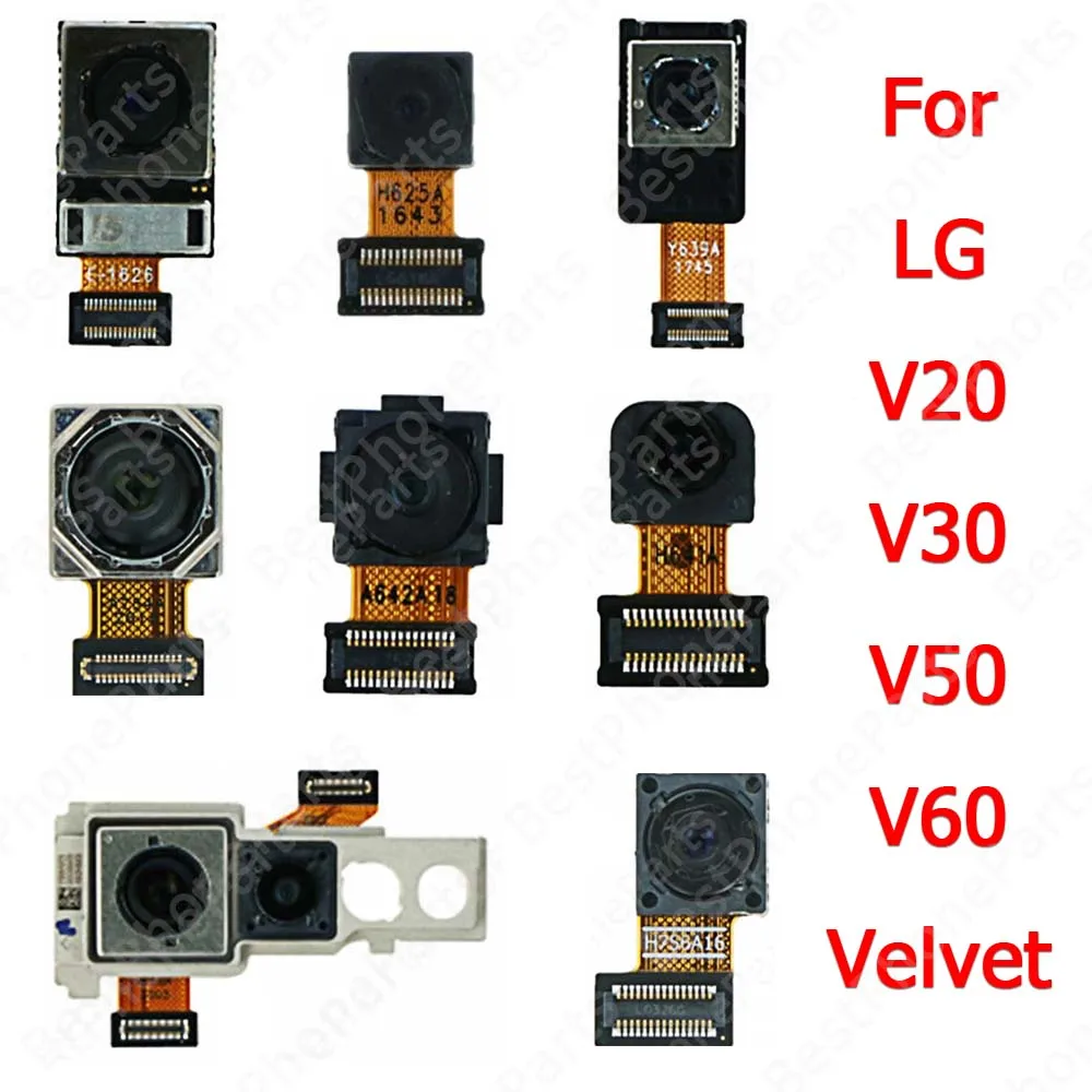 Front Back View Big Backside Camera Module For LG V20 V30 V50 V60 Velvet 5G Selfie Rear Camera Spare Parts Flex Cable