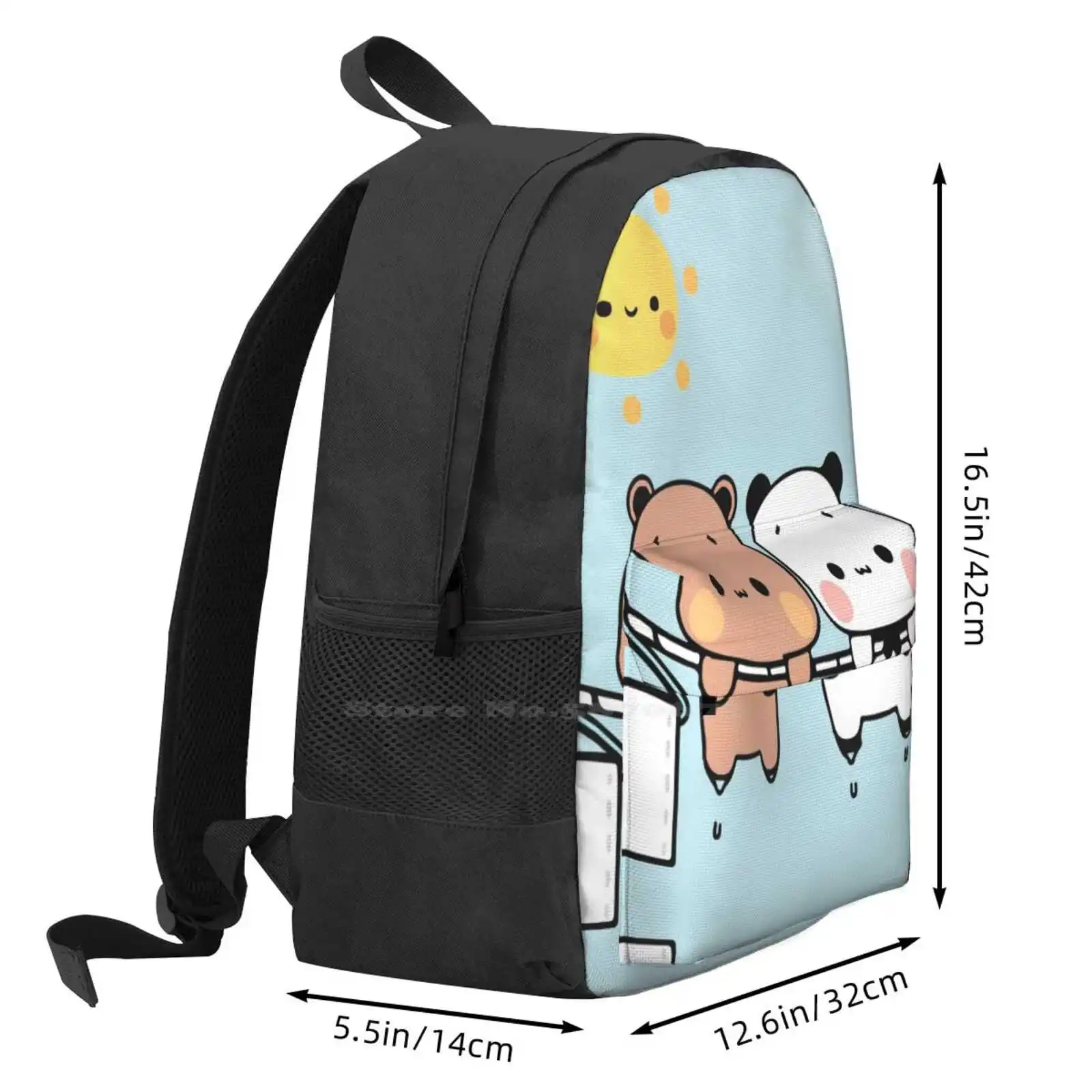 Panda Bear , Bubu Dudu Hot Sale Backpack Fashion Bags Baby Bears Baby Panda Cute Panda Bear Case Color Beautiful Cheap Black