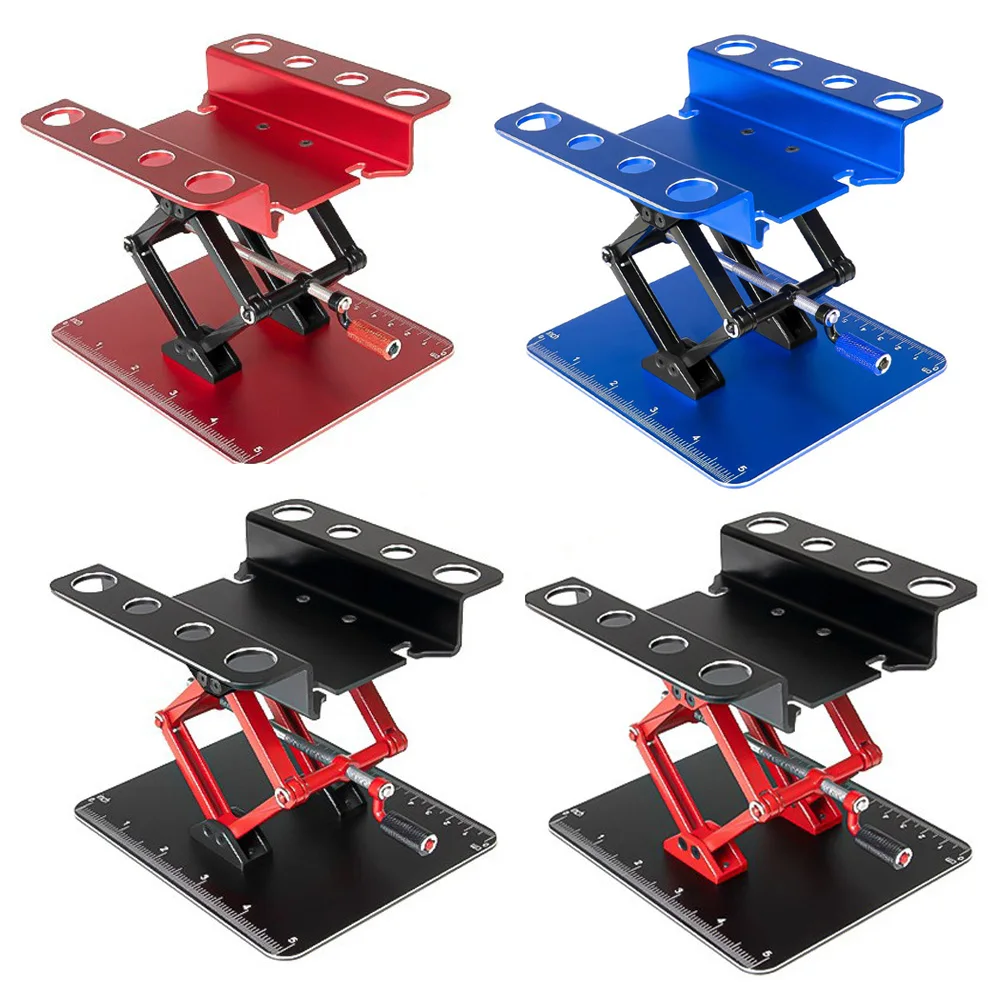 

RC Model Car Repair Platform 1/8 1/10 1/14 Adjustable Height Hand cranked Jack Adjustment Platform Display Stand