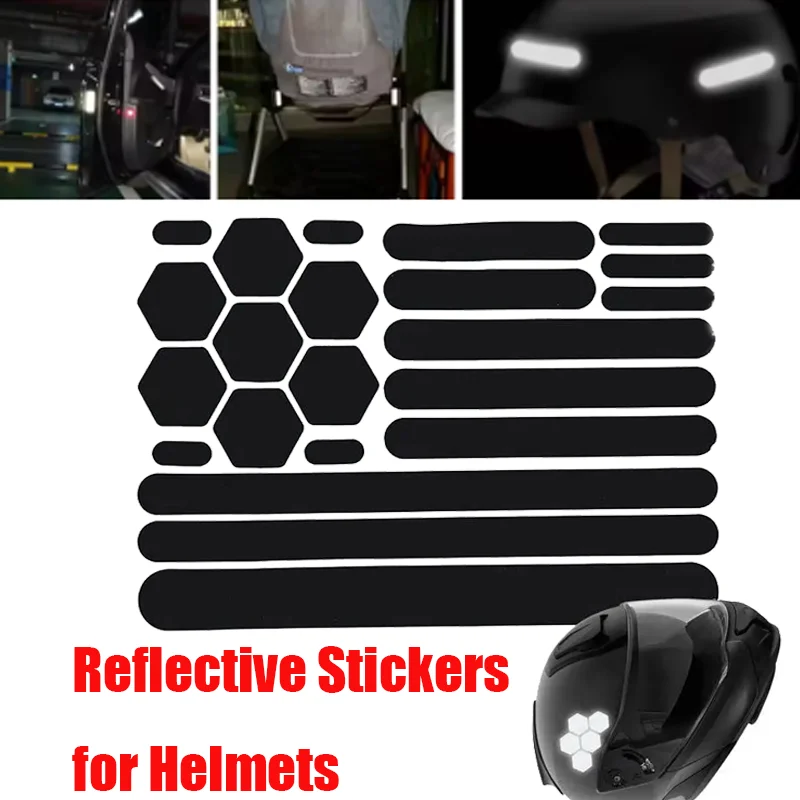 

Reflective Stickers For Helmets Self-adhesive Reflective Tape For Helmets Bike Motorcycle Scooter Cycling Accessories
