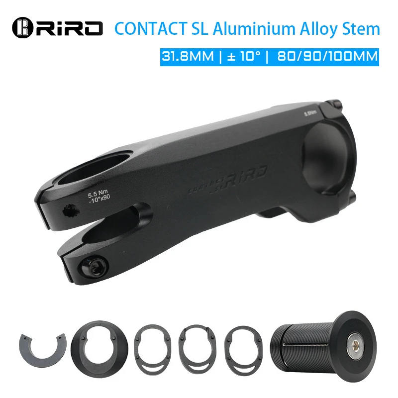 

Вынос велосипеда RIRO 31,8 мм 10 ° Велосипедный стол из алюминиевого сплава, велосипедный мост 80 мм, 90 мм, 100 мм, велосипедный стержень для руля, часть велосипеда