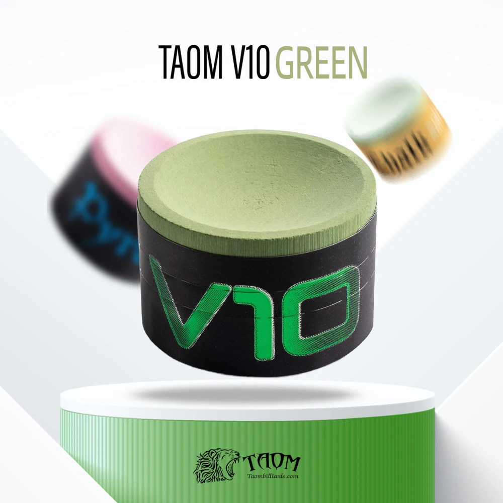TAOM Chalk V10/Pyro/Soft Billiard Round Chalk Blue/Green/Pink Colors Professional Chalk Snooker Pool Chalk Billiards Accessories