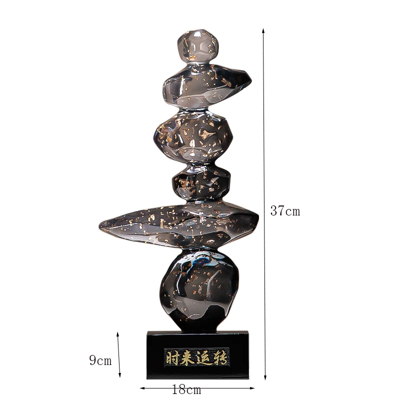 ديكور المنزل تمثال الوقت لتشغيل الديكور الراتنج غرفة المعيشة خزانة مشروبات تلفزيون خزانة مكتب سطح المكتب ديكورات مخصصة #3
