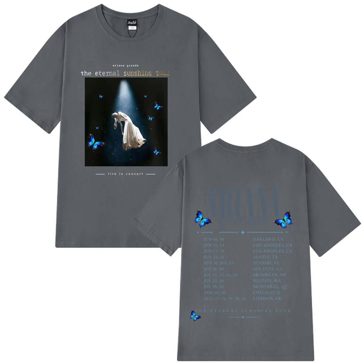 Ariana Grande Eternal Sunshine Tour 2026 Graphic T Shirt Men Women Vintage Fashion T-shirt Summer Oversized Cotton T-shirt Tops