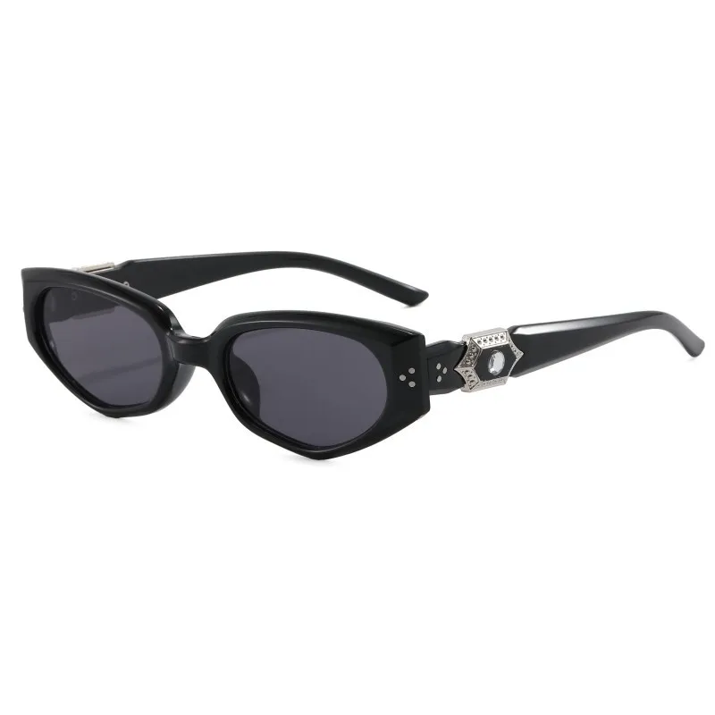 

Retro Cat Eye UV Protection Sunglasses Fashionable High Jewelry Diamond Studded Sun Glasses Cross-Border Style for Men And Women