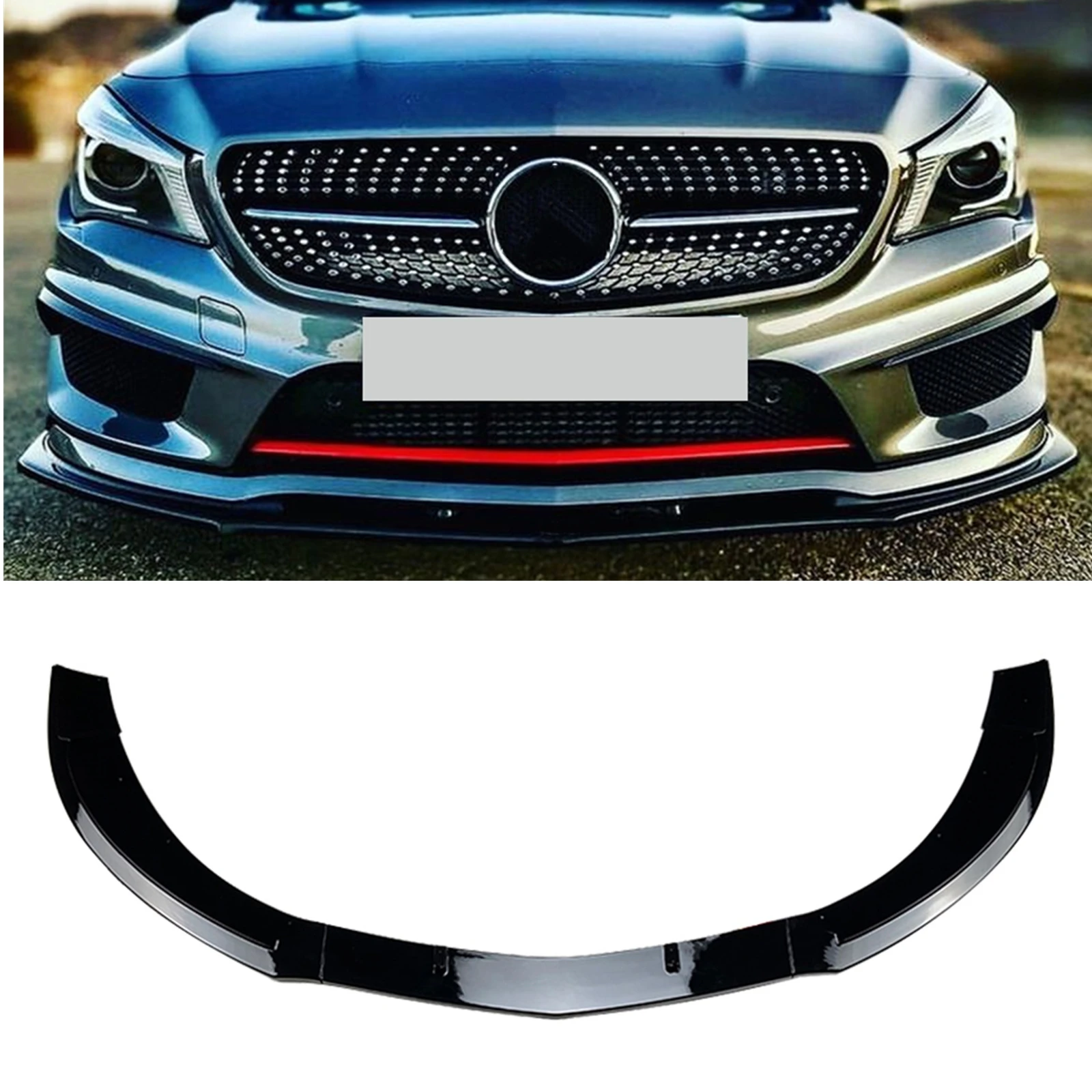 

For Mercedes Benz CLA-Class W117 C117 CLA200 CLA250 CLA260 CLA45 AMG 2013-2015 Sport Front Bumper Spoiler Lip Splitter Protector