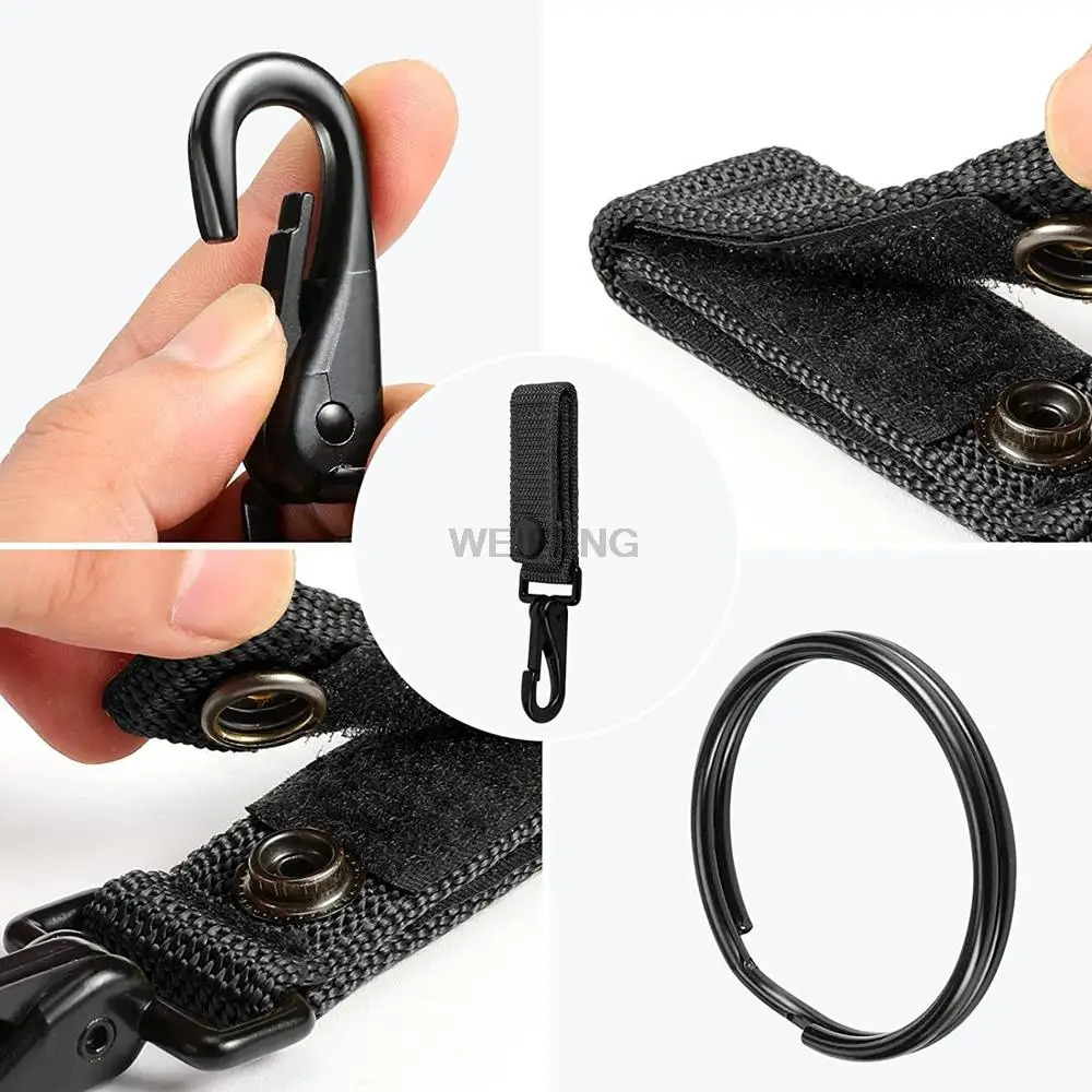 Llavero táctico MOLLE con mosquetón y cadena para cinturón - imagen 3