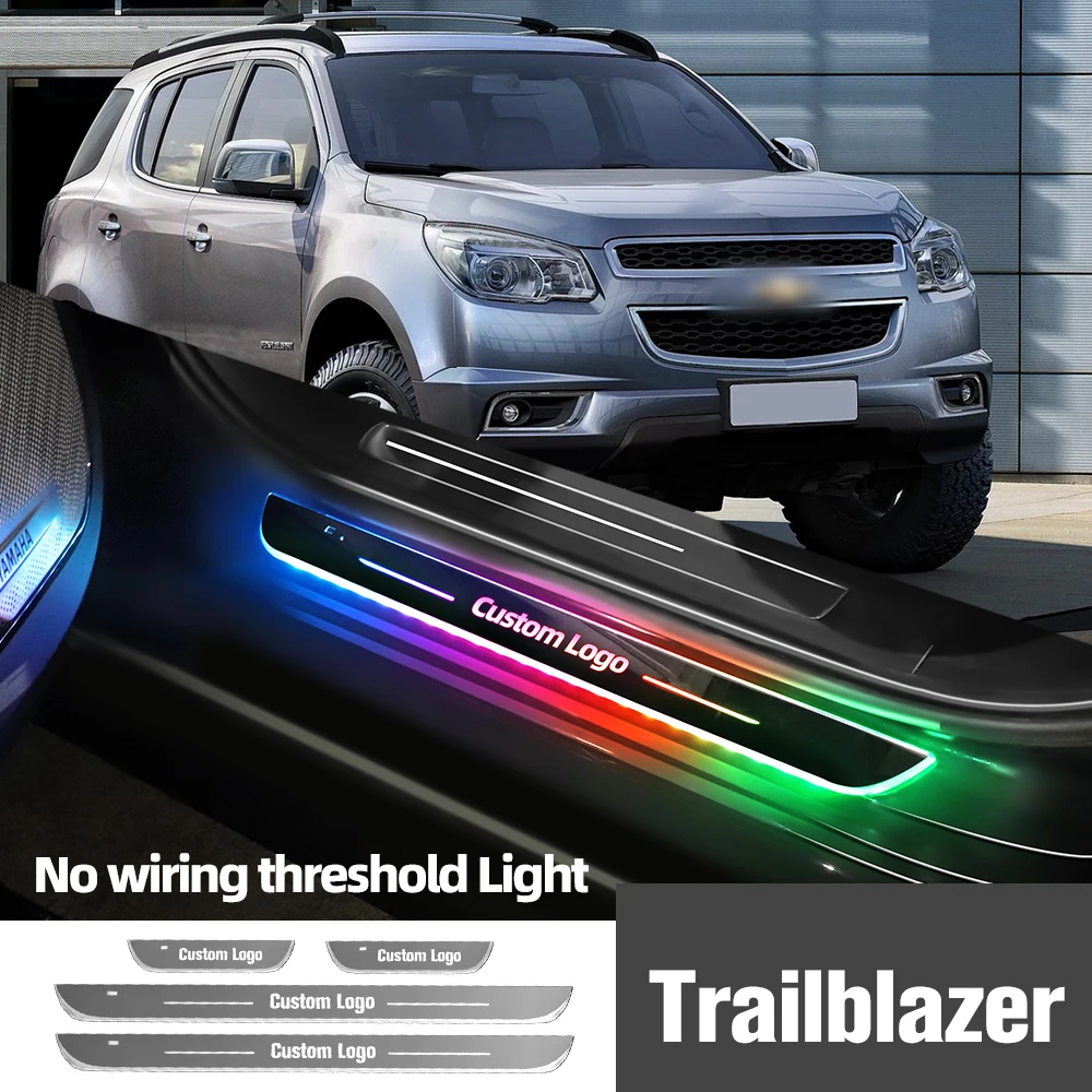 

Для Chevrolet Trailblazer 2001-2020 2016 2018, автомобильная лампа, индивидуальный логотип, подсветка порога двери приветственный порог, аксессуары