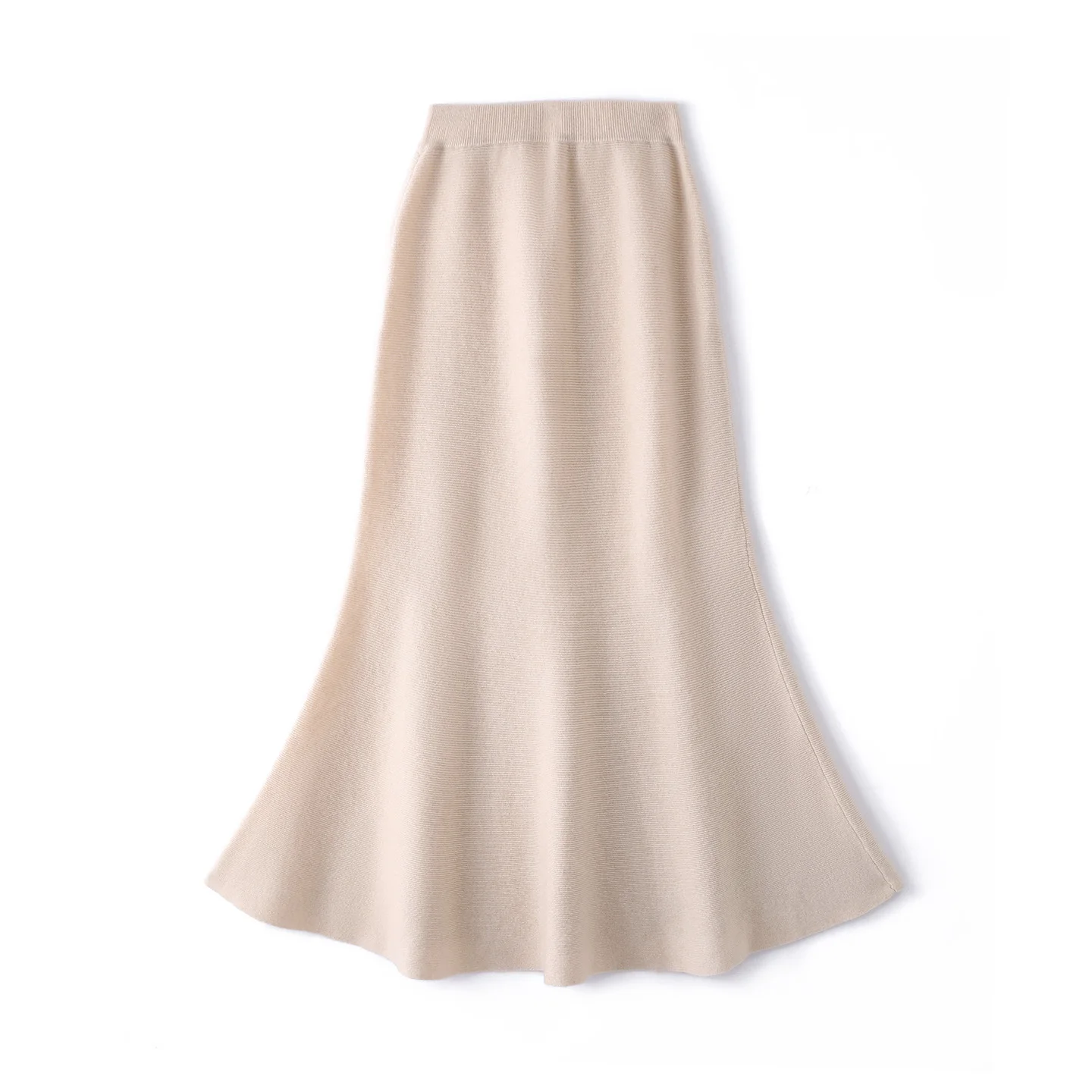 Elegant temperament pure cashmere knit fishtail skirt gentle skirt Joker slim slim dress.