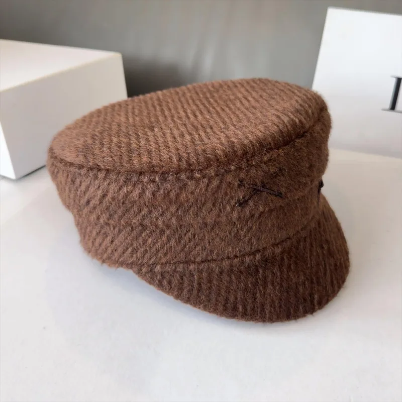 Brand Designer New Women Baker Boy Caps Wool NewsBoy Cap Thick Warm Winter Hats