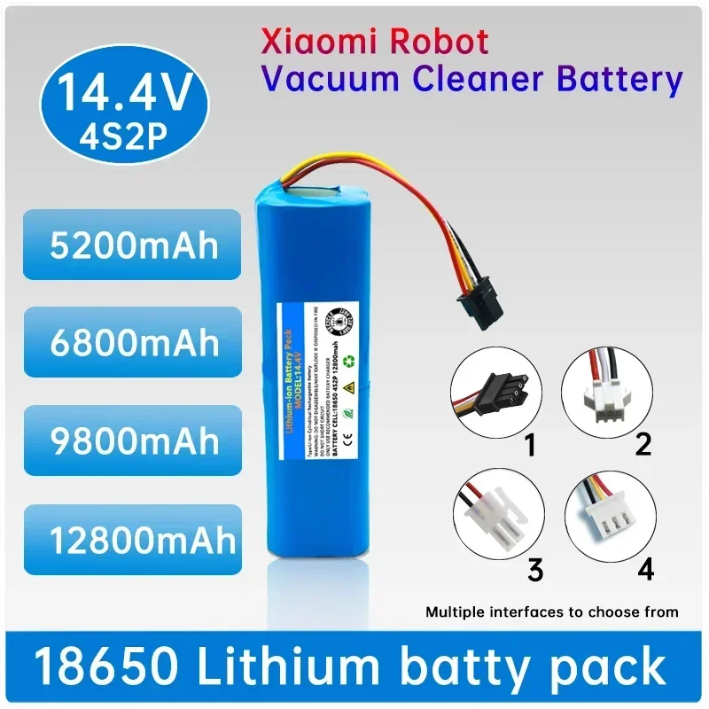 

original suitable for Xiaomi rechargeable lithium-ion battery robot vacuum cleaner R1 battery with large capacity of 12800mAh