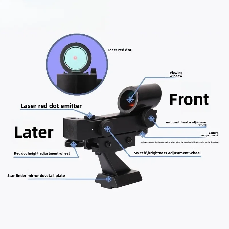 Red Dot Star Finder/Optical Star Finder/5X24 Suitable for 80EQSE and other series astronomical telescopes