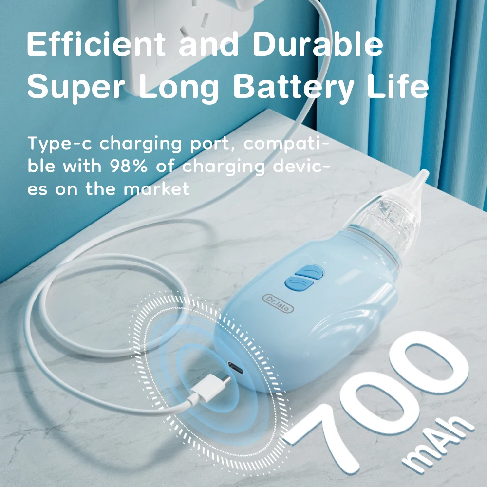 MAMIJOY Elektryczny Odkurzacz do Nosa dla Niemowląt Antyrefluksowy 2 Tryby & 2 Ssania Cichy 40dB Bez Dźwięku 2 Dysze & Szczoteczka do Czyszczenia U93