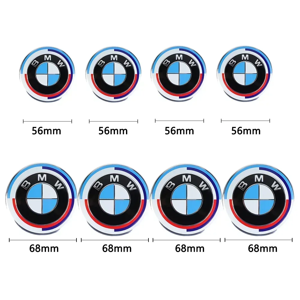 56/68mm Auto Hub Caps Car Wheel Center Cover Hubcaps Decoration Accessories for BMW 1 3 5 7 Series M M3 M5 M6 F01 F20 F10 X5 E36