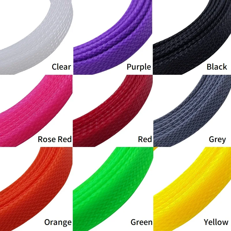 2/10M Insulated Expandable Braided Sleeving 4/6/8/10/12/14/18/20/25mm Tight PET Wire Gland High Density Protection Cable Sleeve