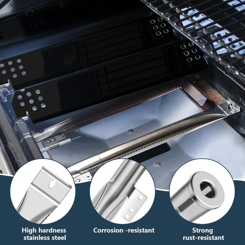 استبدال أنبوب الموقد الحراري لشبكة الطبخ من الحديد الزهر لأجزاء شواية الغاز ذات الموقدين #5