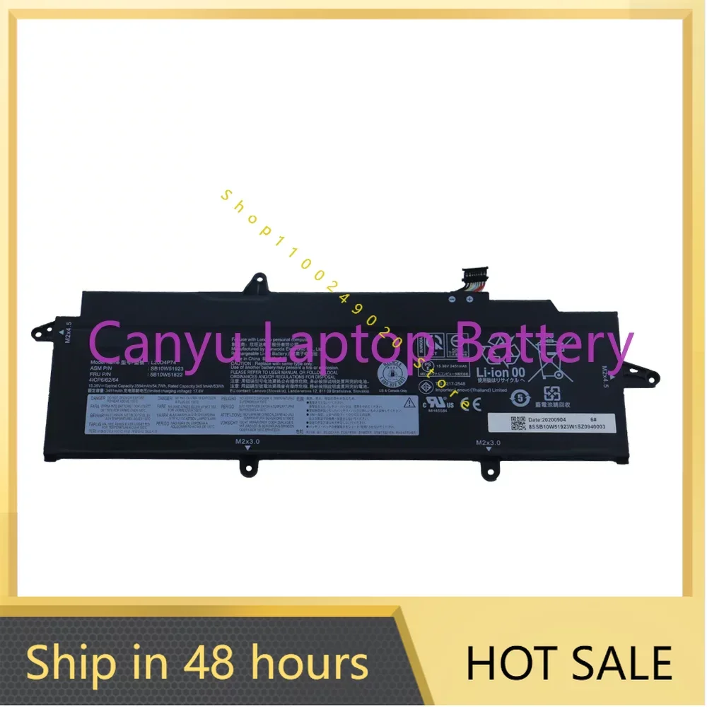 

2024 L20M4P74 L20L4P74 L20C4P74 L20D4P74 battery For Lenovo 5B10W51822, SB10W51923 54.7WH