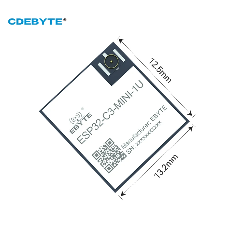 ESP32 2.4G Wifi Wireless Module CDEBYTE ESP32-C3-MINI-1U FLASH 4MB UART I/O 20dBm IEEE802.11b/g/n IPEX3 Antenna Small Size