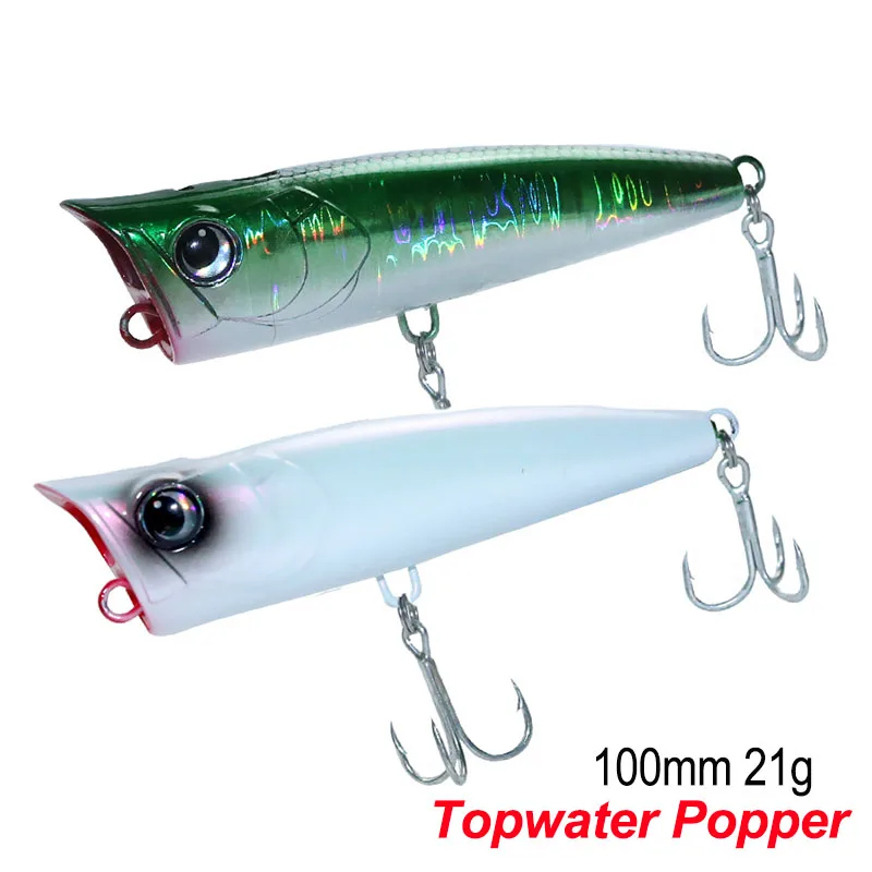 HISTOLURE 100mm 21g Topwater Popper Fishing Lure Bubble Floating Artificial Hard Baits High Strength Saltwater Fishing Tackle