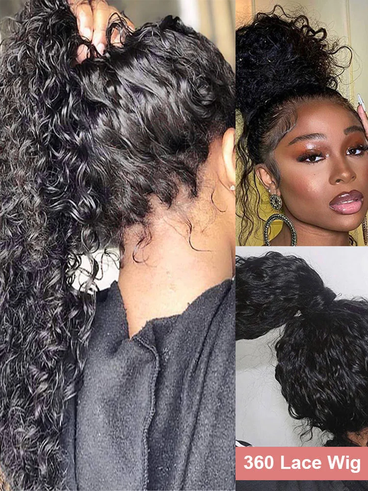 46 Inch Deep Wave Lace Frontal Wig 13x4 13x6 360 Hd Curly Human Hair Lace Front Wigs For Women Water Wave Pre Plucked Lace Wigs