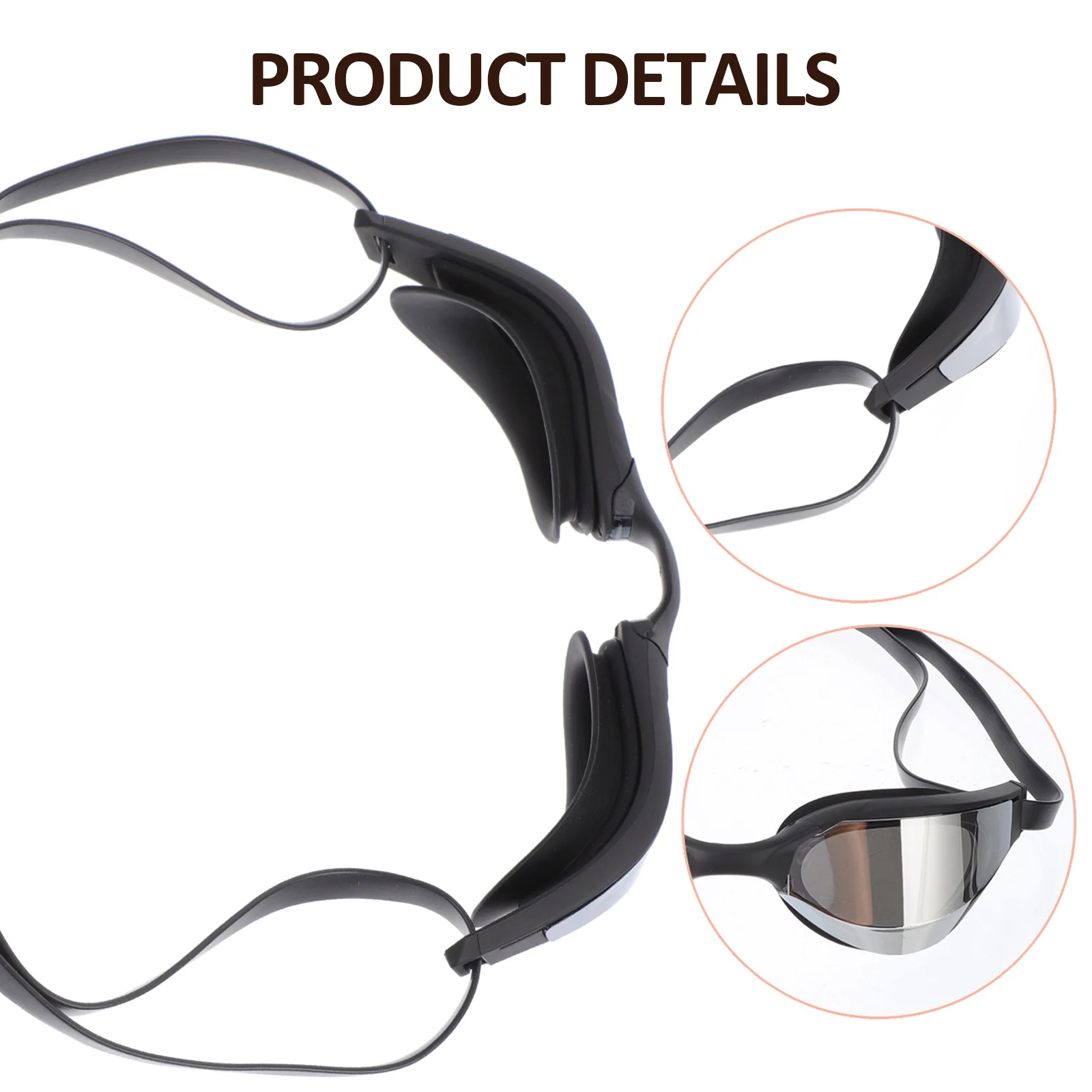 

Swimming Goggles Anti fog Waterproof Myopia Glasses Silica Gel Adjustable Non slip Comfort Fit Wide Optical Dustproof Anti