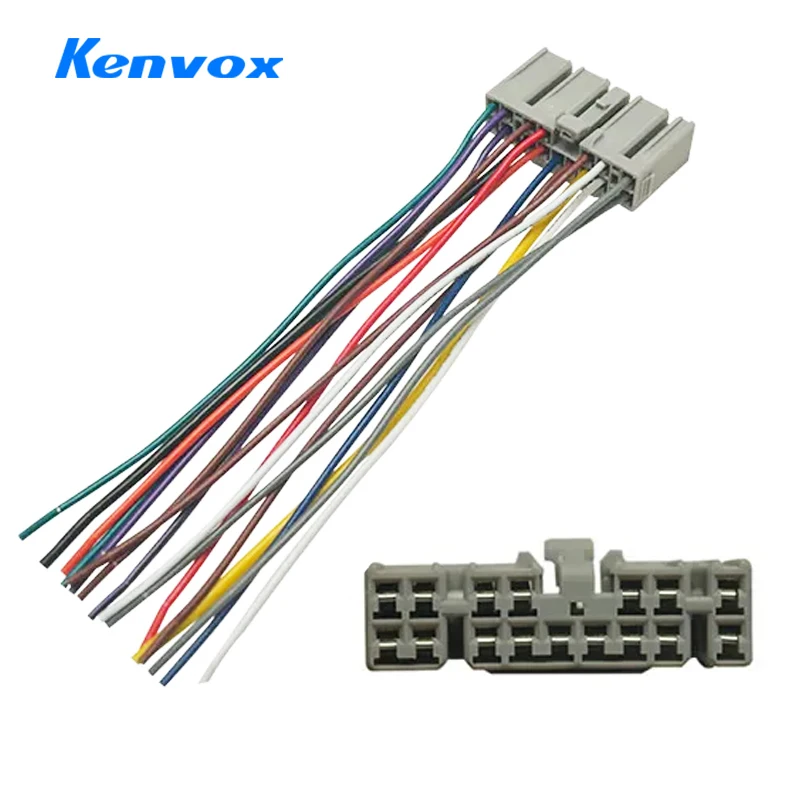 Car Audio 16Pin Wire Cable Plug Into Factory Radio DIN Female Wiring Harness for Isuzu Power Stereo Wiring Adapter #CA7059