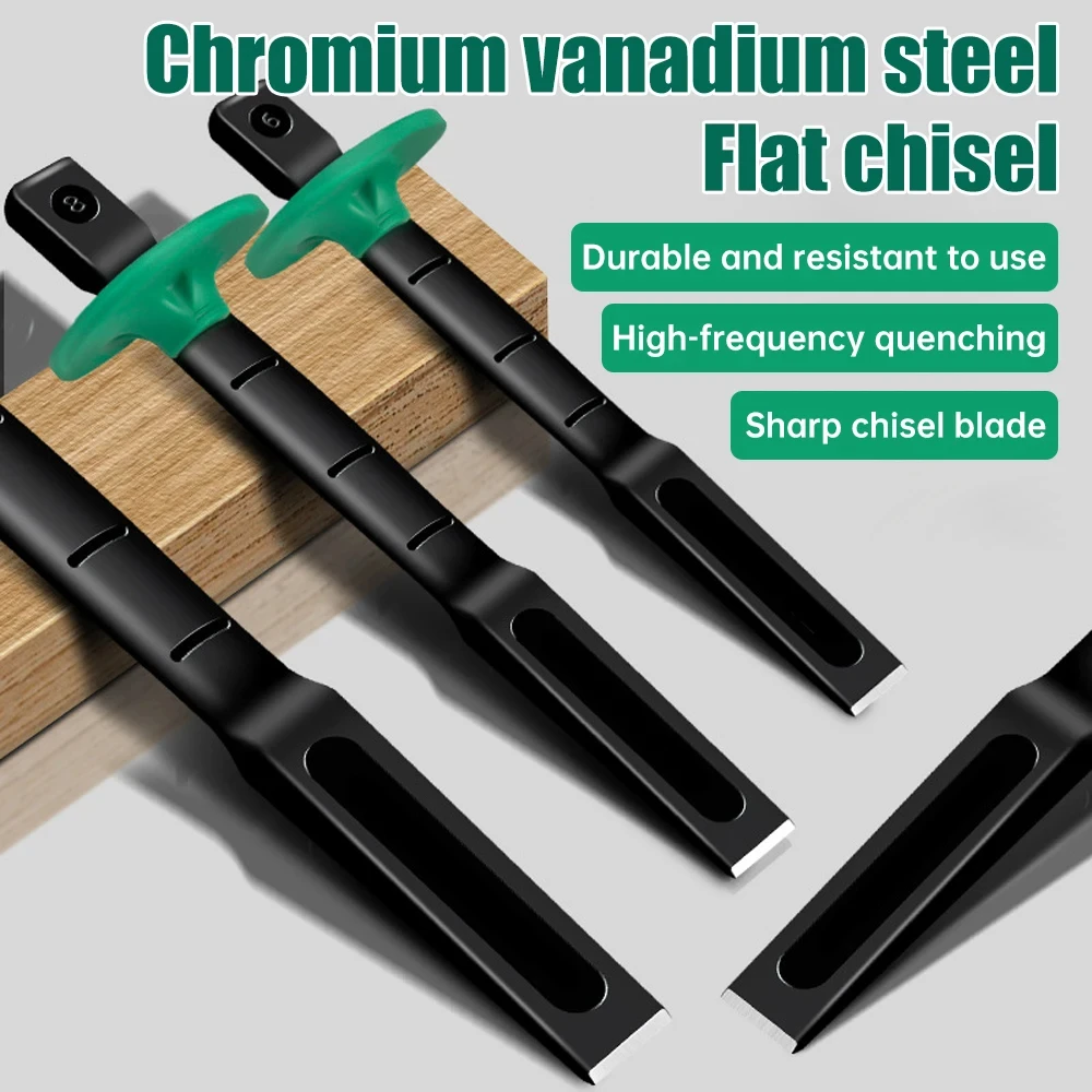 Flat Chisel Concrete Tool Chisel Head Cement Stone Splitter Chrome Vanadium Steel Masonry Chisel Flat Shovel Wood Processing