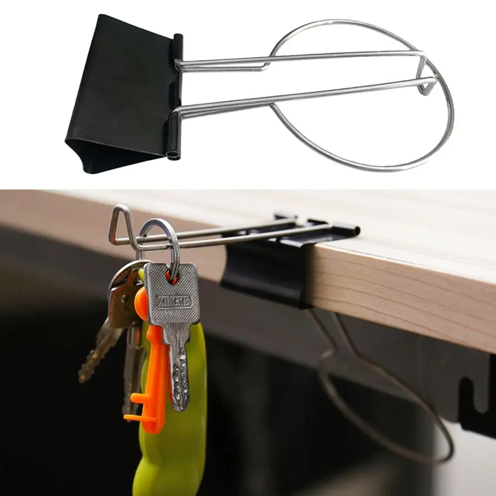 Metal Table Cup Holder Clip Tableside Storage Rack Table Organizers Coffee Drink Cup Holder Desk Storage Tool