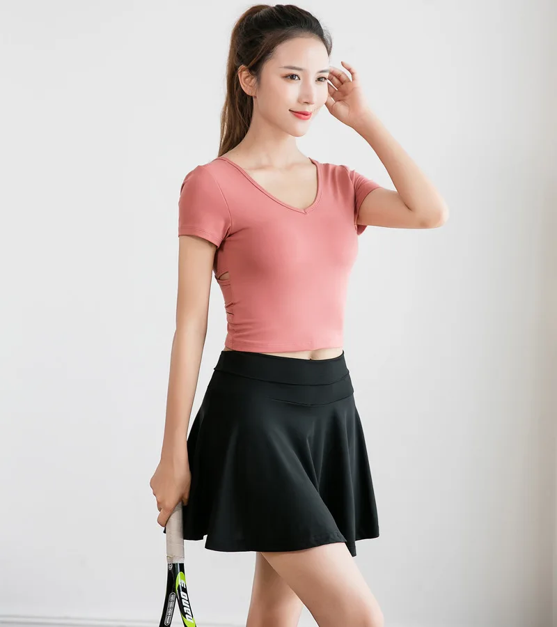 Summer Women's Refreshing And Quick-drying Yoga Tennis Skirt With High Waist And Loose Movement