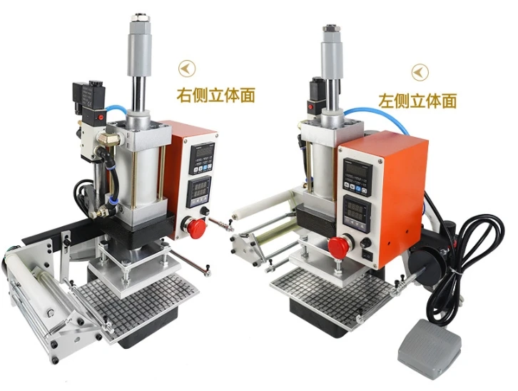 Automatic Pneumatic Hot Foil Stamping Machine with Paper Collection for Leather Plastic PVC Logo Embossing Press Equipment