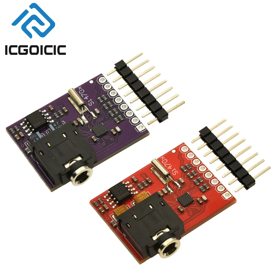 1-10PCS FM Radio Receiver Module with RDS – Si4703 Compatible, I2C Interface for Arduino ESP32 Raspberry Pi Audio Projects