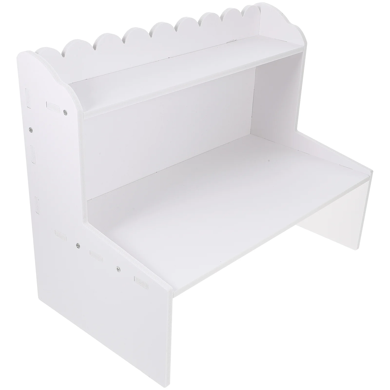 Wood-Plastic Plate Storage Rack Desktop Bin Organizer Flowerpot Office Shelf Multi-layer Study Room Case Chain Cup Holder