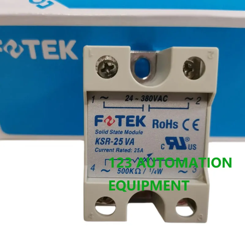 Authentic New FOTEK KSR-10VA 25VA 40VA 50VA 75VA 10VA-H 25VA-H 40VA-H Single Phase Solid State Relay SSR Modul