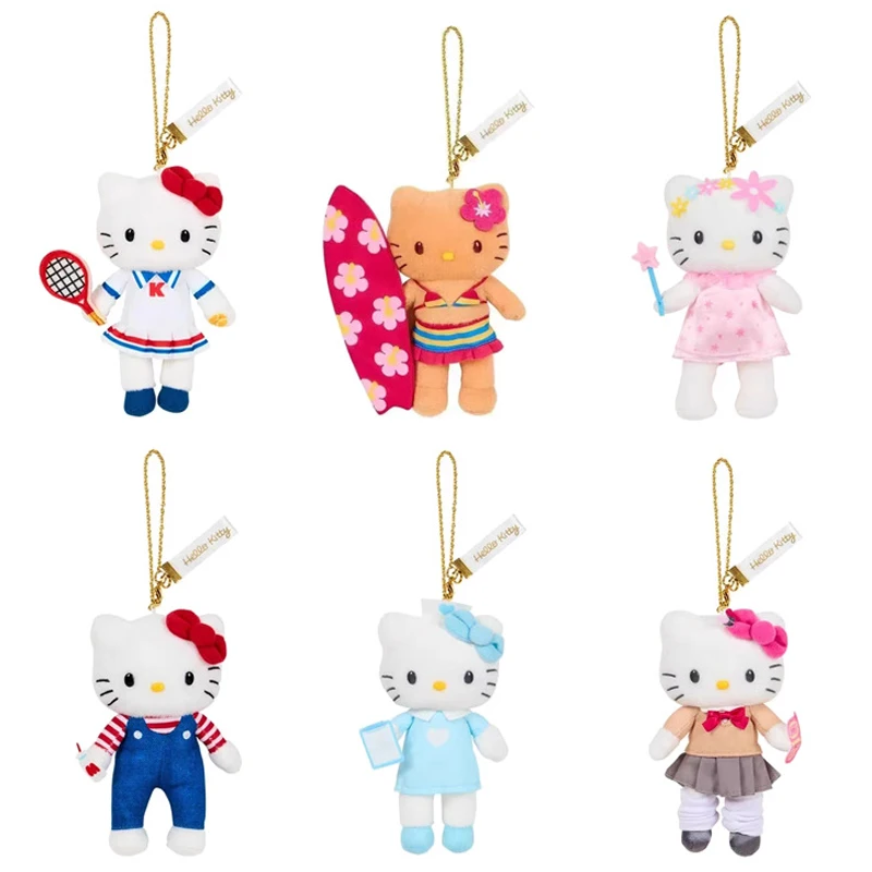 

18 см 50-летие национального музея, милый мультяшный длинноногий Hello Kitty, светская плюшевая кукла, брелок для ключей, сумка, кулон, игрушка в подарок