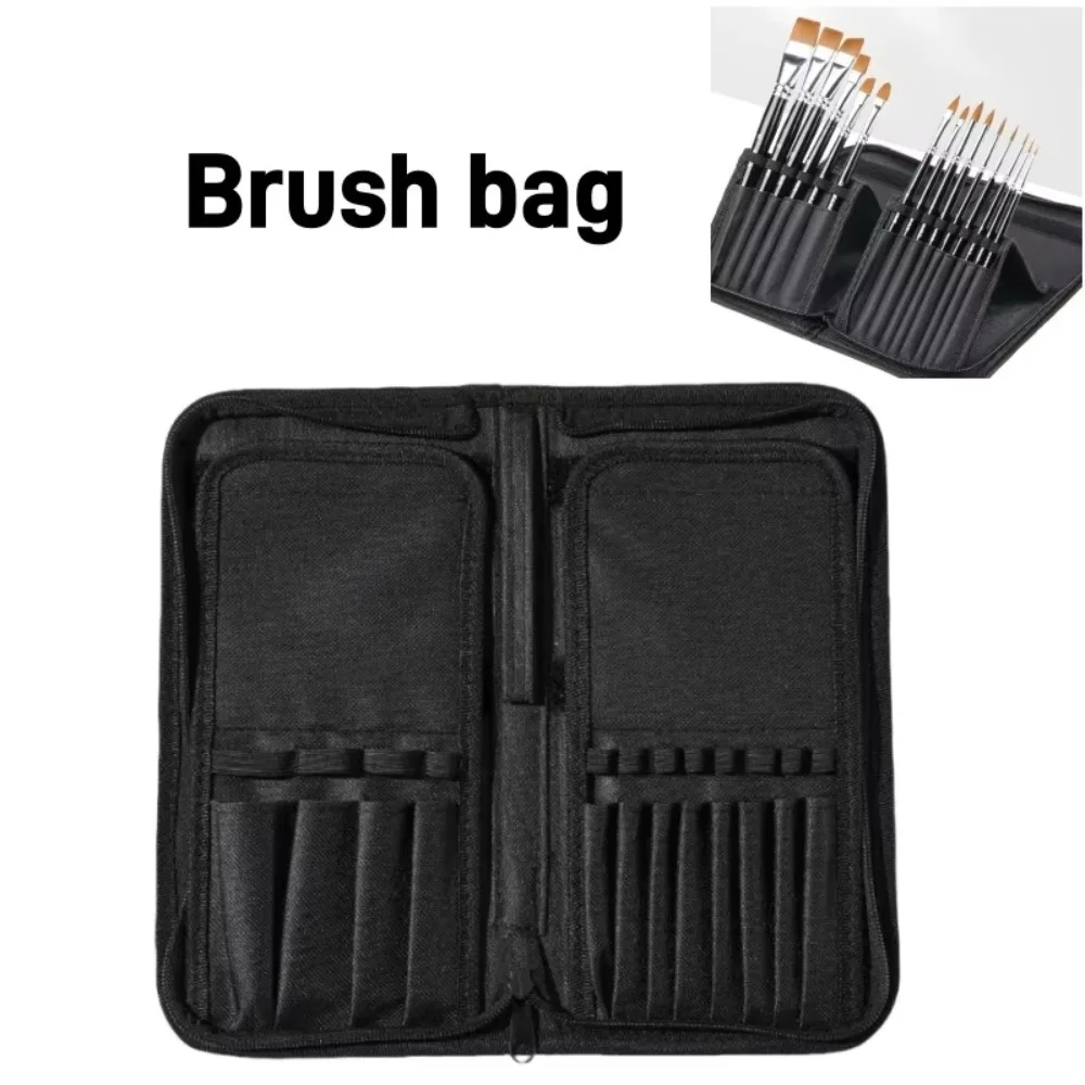 Multipurpose Portable Make Up Brush Bag 15 Hole Position Large Capacity Paint Brush Pouch Durable Makeup Artist Toolkit