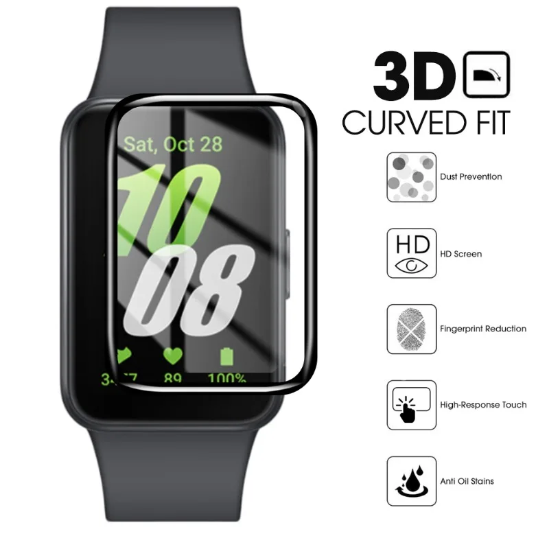 5/1PCS Watch Screen Protector Soft Flexiable Protective Film for Samsung Galaxy Fit 3 Anti-scratch Curved Cover for Galaxy Fit3