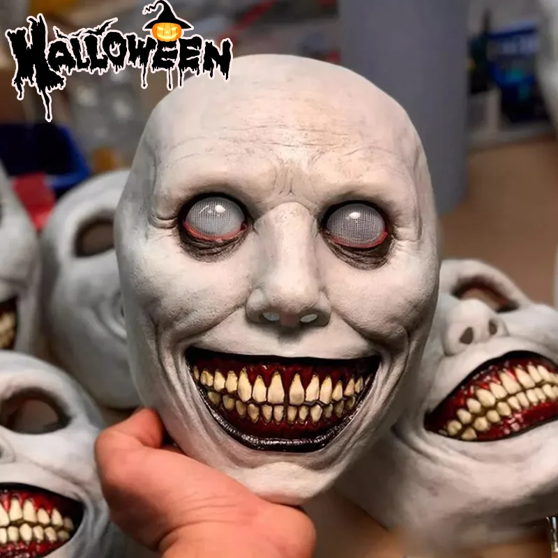 1-10 قطعة قناع شيطان ابتسامة الهالوين لطارد الأرواح الشريرة زي شبح للحفلات وديكورات منزلية مسكون دعامة الحفلات