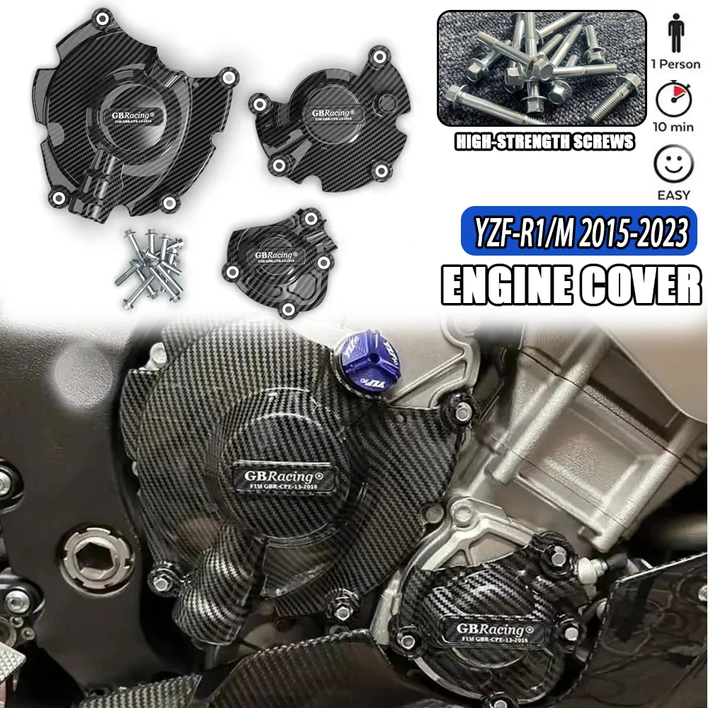 R1M Engine Cover YZF R1 2015~2023 2022 2021 2020 2019 2018 For YAMAHA Motorcycle Alternator Clutch Protection Cover Accessories