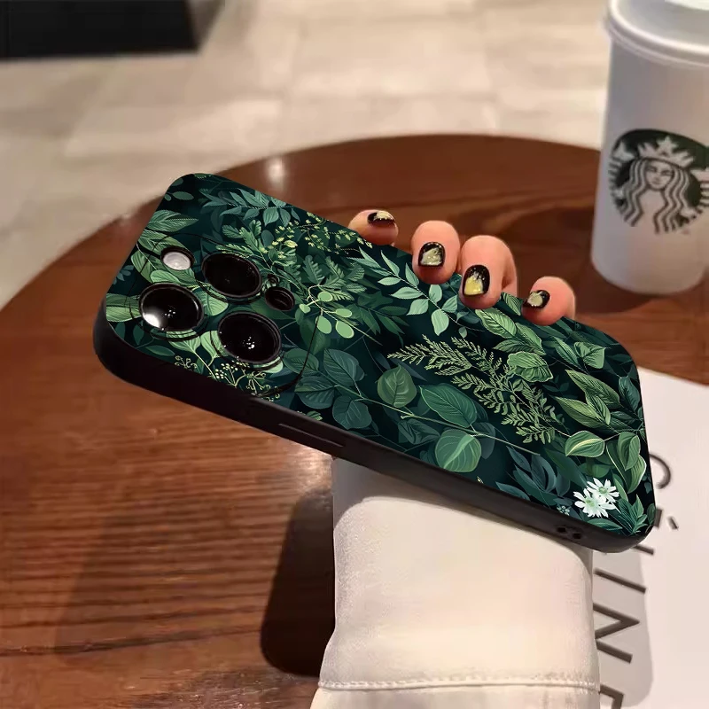 Palm Tree Leaf Flower Phone Cases For Samsung Galaxy S26 S25 Ultra S24 S23 Plus S22 Note 20 A35 A36 A16 A26 A55 A56 Soft Cover