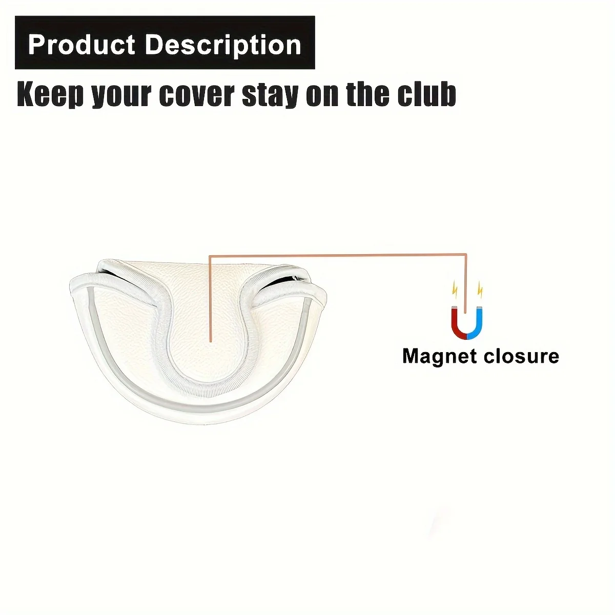 Stylish Golf Club Head Cover - Durable PU Material, Perfect for Outdoor Enthusiasts