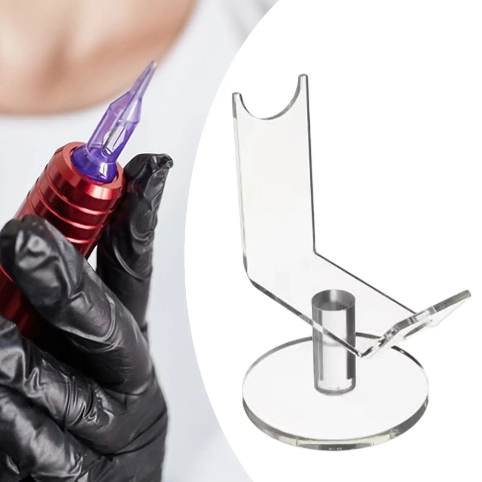 Tattoo Pen Holder Tattoo Pen Machine Stand Personal Use Transparent Tattoo