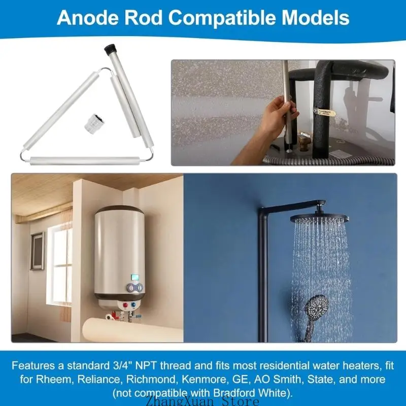 Ersatz-Anodenstange für Warmwasserbereiter, 44-Zoll-Magnesium-Flexible Anodenstange 3XUF – Detail 5