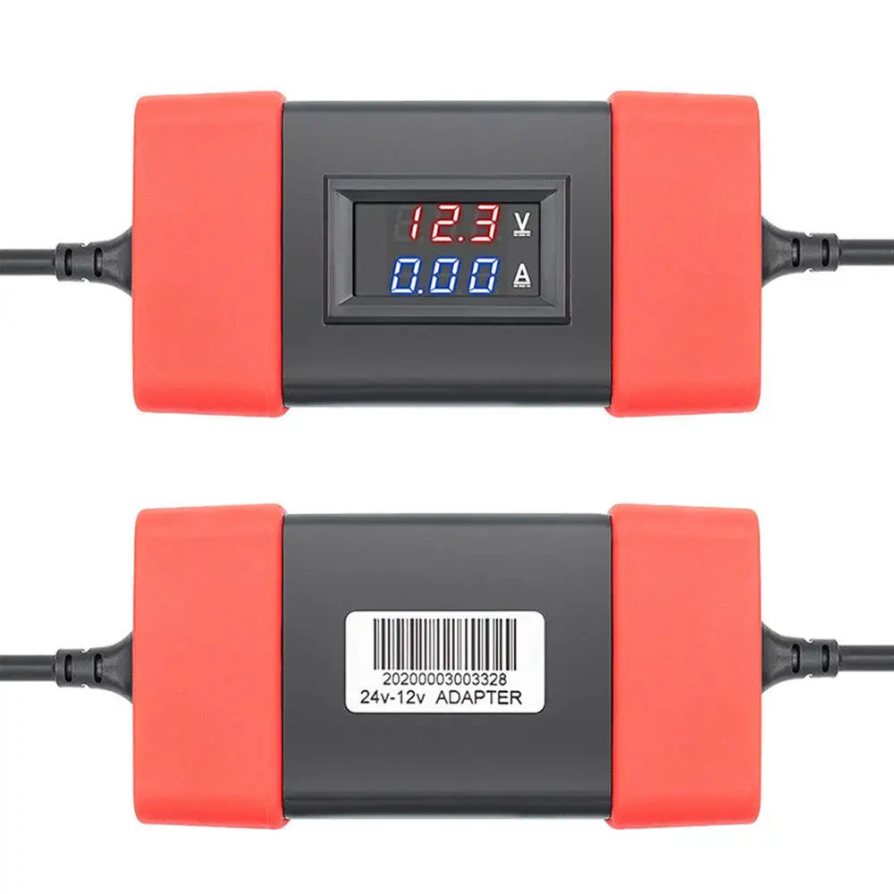 24Vから12Vへのヘビーデューティートラックディーゼルアダプターケーブル、トラックコンバーター、Launch OBD2スキャナー診断機用OBDケーブル