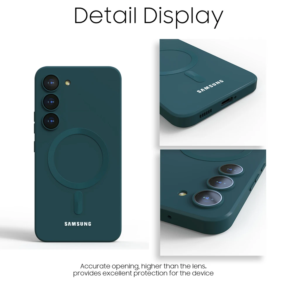 Funda magnética a prueba de golpes para Samsung Galaxy S25 S23 S22 S21 S26 Plus S24 FE A56 A55 A54 A36 A35 A16, cubierta trasera protectora 3