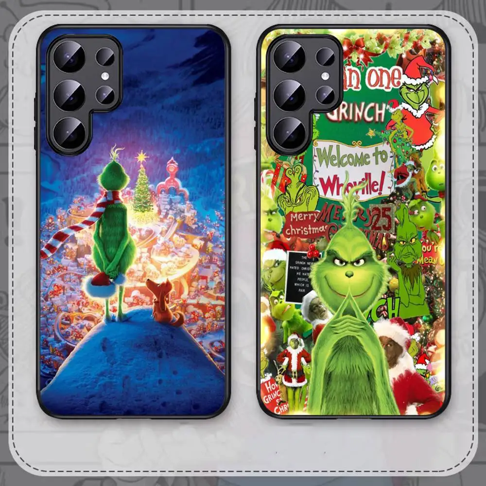 C-Weihnachten G-Green M-Monsters Handyhülle für Samsung S24 fe 25 Ultra plus 20 lite 21 30 22 23 24 22 Ultra 5G Fundas